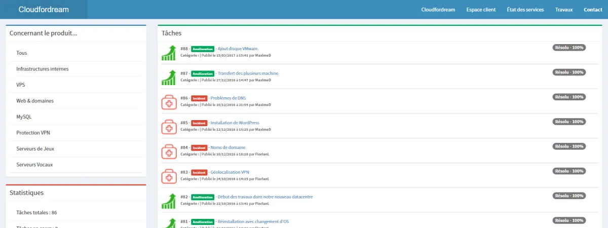 Cloudfordream Tasks - développé par Florian LEROY