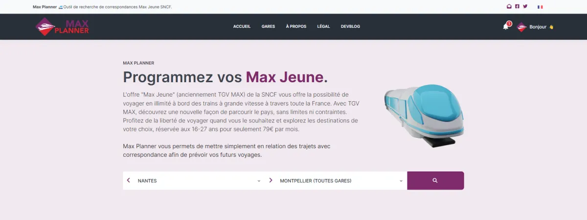 MaxPlanner - développé par Florian LEROY